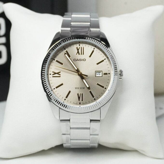 Montre Classique Homme Casio MTP-1302DD-9AVDF – Acier Inoxydable, Bracelet Métal, Cadran Doré, Étanche – Boutique Aïwatch