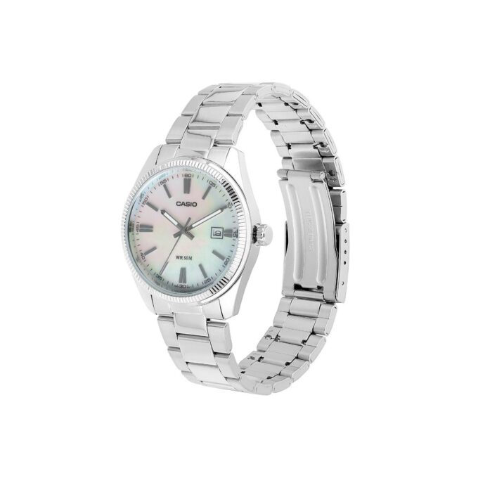 Montre Classique Homme - Casio MTP-1302DS-7AVDF - Acier Inoxydable, Bracelet Métal, Cadran Blanc, Étanche 50m - Référence MTP-1302DS-7AVDF