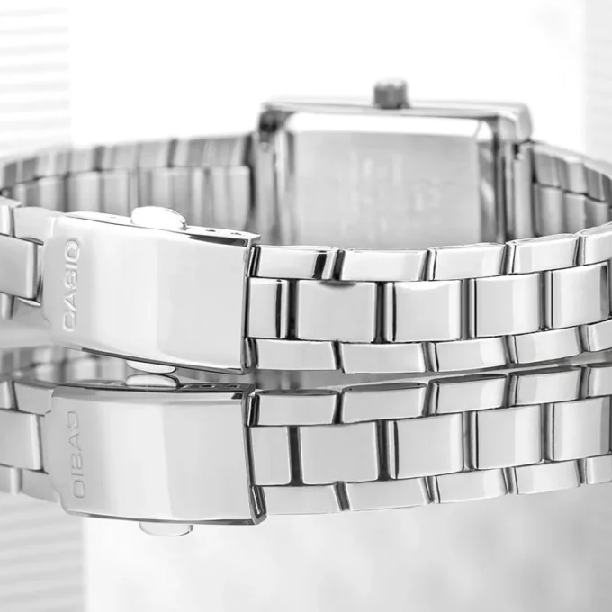 Montre Classique Femme - Aïwatch - Acier Inoxydable, Bracelet Métal, Étanche, Design Élégant - Argenté - Marron - LTP-1234DD-5ADF