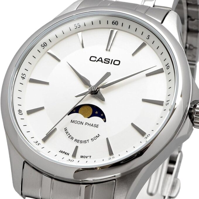 Montre Classique Homme - Casio - Bracelet Acier Inoxydable, Résistante à lEau, Design Élégant - Référence MTP-M100D-7AVDF - Argent