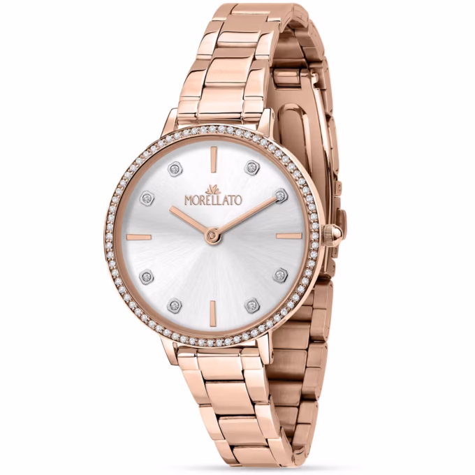 Montre Femme Morellato Ninfa - Acier PVD Or Rose, Boîtier Rond 32 mm, Élégance et Style - Référence R0153161509