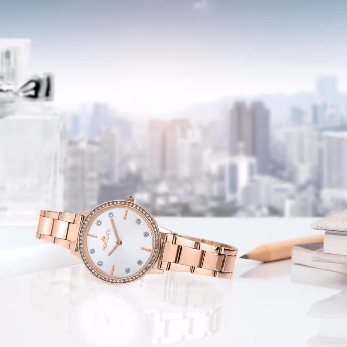 Montre Femme Morellato Ninfa - Acier PVD Or Rose, Boîtier Rond 32 mm, Élégance et Style - Référence R0153161509