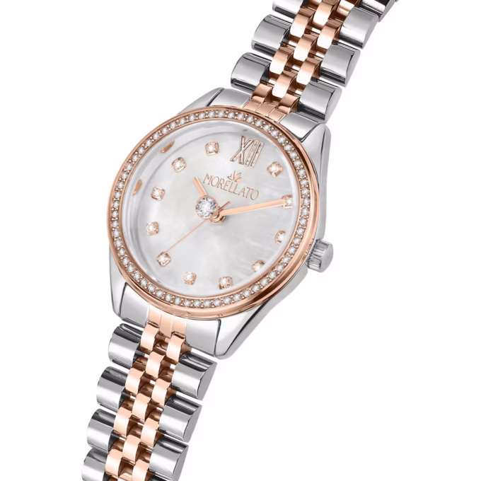 Montre Femme - Morellato Magia - Quartz, Boîtier 32mm, Or Rose, Verre Minéral, Bracelet Métal Bicolore - Réf. R0153165529