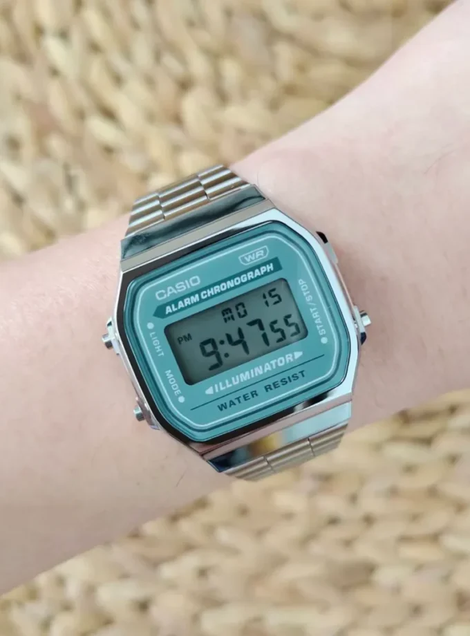 aiwatch_A168WA-3AYDF - Casio Vintage - Numérique - Bracelet en Acier Inoxydable - A168WA-3AYDF