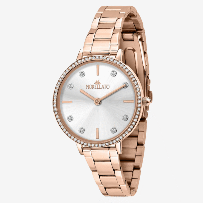Montre Femme Morellato Ninfa - Acier PVD Or Rose, Boîtier Rond 32 mm, Élégance et Style - Référence R0153161509