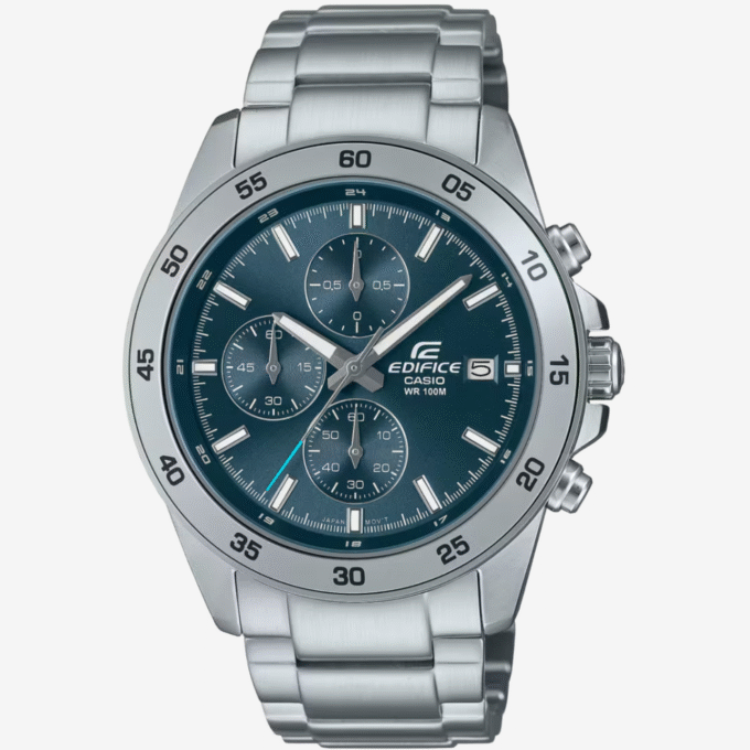Montre Sport Homme Casio Edifice Analogique Chronographe Cadran Bleu Grisâtre - EFR-526D-2AVUDF