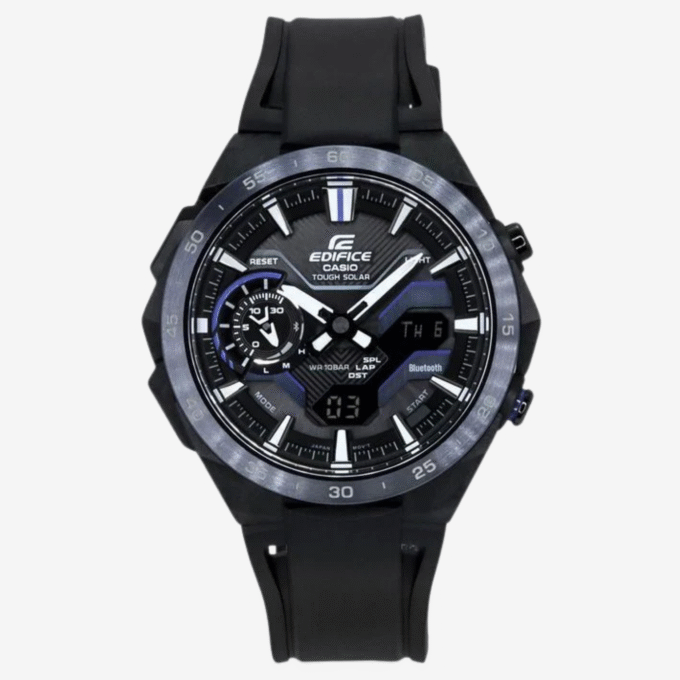 Montre Classique Homme - Casio Edifice - ECB-2200PB-1ADF – Bluetooth, Chronographe, Résine, Noir – Référence ECB-2200PB-1ADF