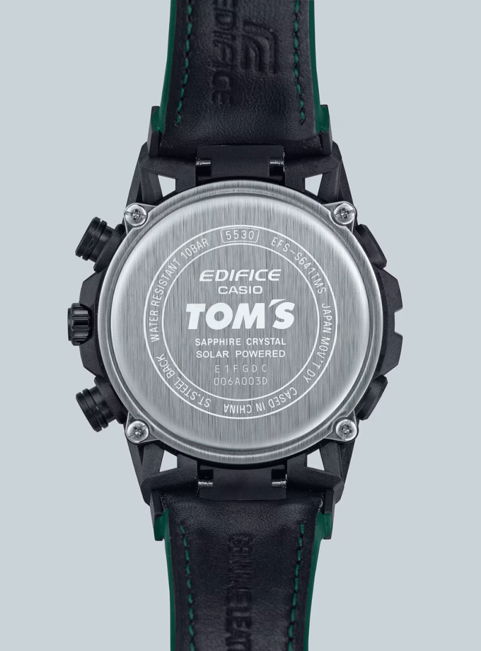 Casio Edifice x Montre Tom's Toyota EFS-S641TMS-1ADR - Motorsports en édition limitée - Cuir véritable - Solaire