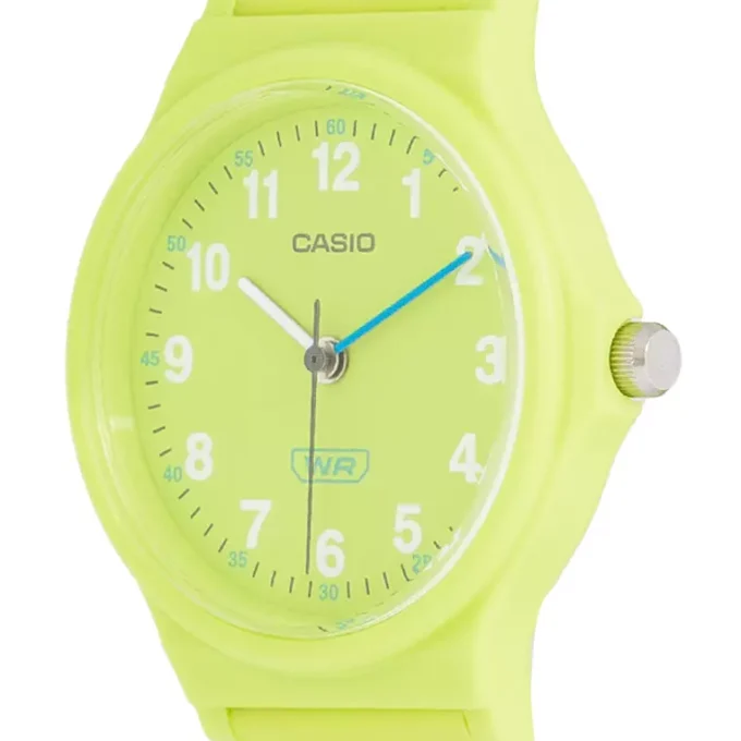 Montre Classique - CASIO - Homme - Design Élégant, Bracelet Résistant, Mouvement Précis, Étanche - Silicone - Vert - LQ-24B-3BDF