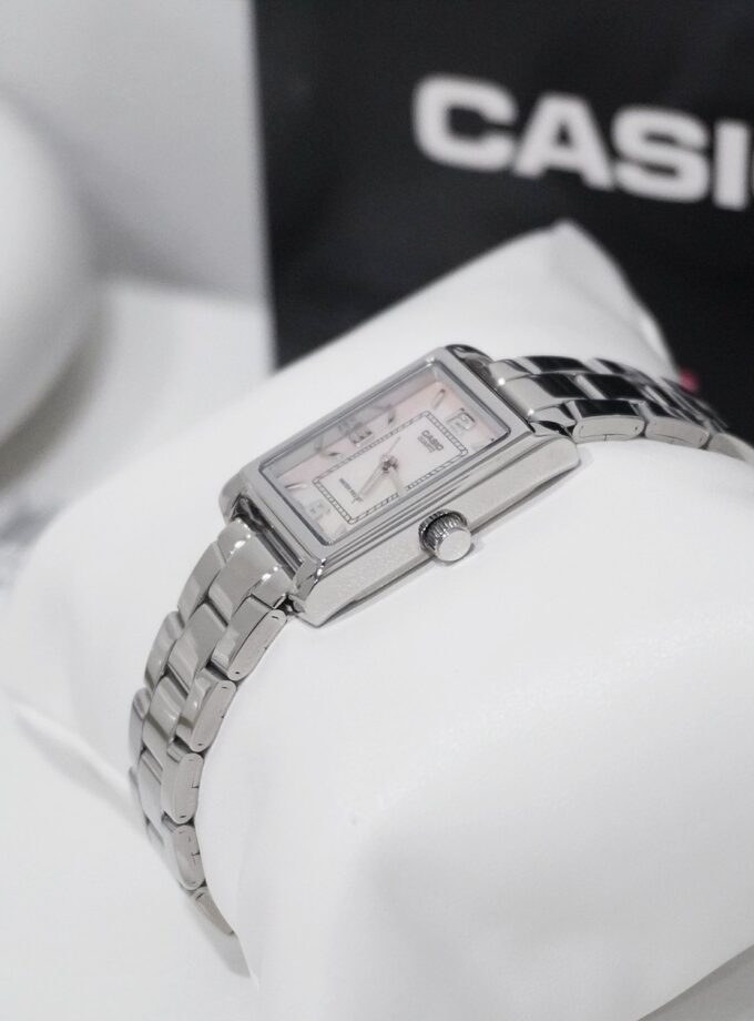 montre classique femme design Élégant, bracelet acier inoxydable, résistante à leau, mouvement quartz acier rose référence ltp 1234ds 4adf