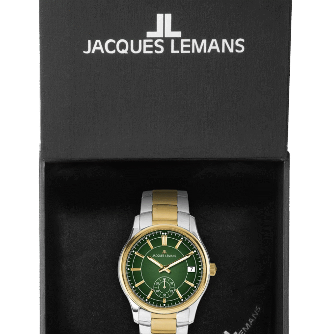 Montre haut de gamme 1-2197I – Homme - Design Moderne, Performance Exceptionnelle, Grande Capacité – Matériau Robuste – Couleur élégante Vert, Dorée – Référence 1-2197I