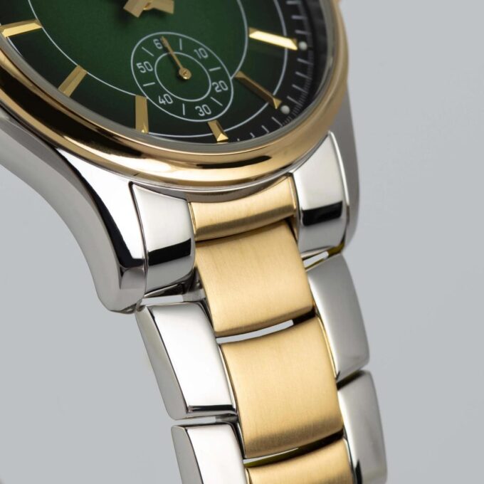 Montre haut de gamme 1-2197I – Homme - Design Moderne, Performance Exceptionnelle, Grande Capacité – Matériau Robuste – Couleur élégante Vert, Dorée – Référence 1-2197I