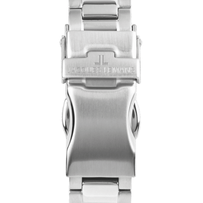 Montre Classique Femme - Jacques Lemans - Derby 34mm acier 316L argent céleste, date, cadran rond – Blue - 1-1878C