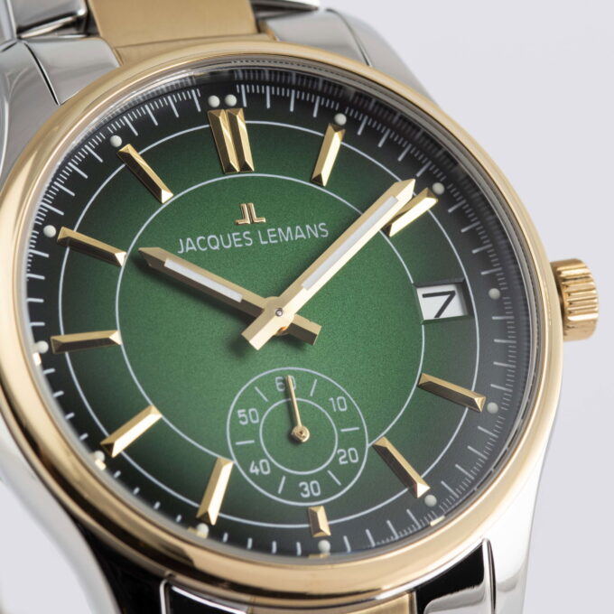 montre haut de gamme 1 2197i – homme design moderne, performance exceptionnelle, grande capacité – matériau robuste – couleur élégante vert, dorée – référence 1 2197i