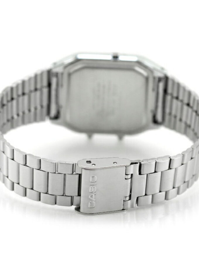 Montre Casio AQ-230A-4AMQYDF - Homme - Double affichage analogique et digital, Alarme, Chronomètre, Bracelet acier inoxydable - Couleur argentée - Référence AQ-230A-4AMQYDF