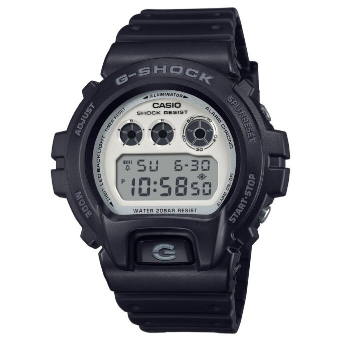 montre casio g shock homme dw 6900wd 1dr – résistante aux chocs, Étanche 200m, chronomètre, alarme – résine – noir – référence dw 6900wd 1dr