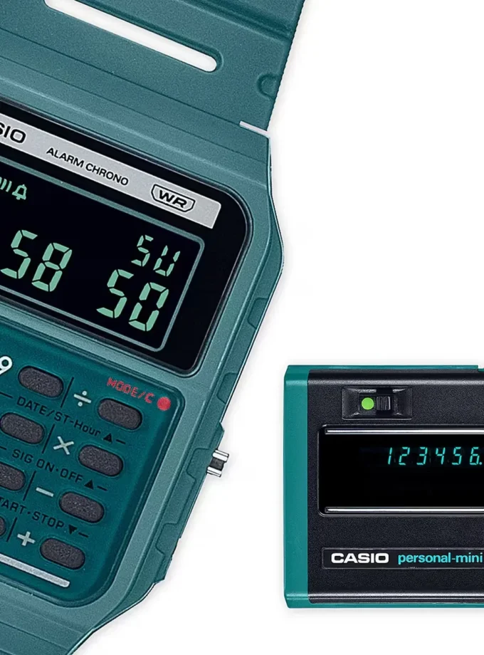 Montre Casio Vintage Homme Digital Multifonction, Résistante à leau, Bracelet Silicone, Affichage LED, Référence CA-53WB-3BDF