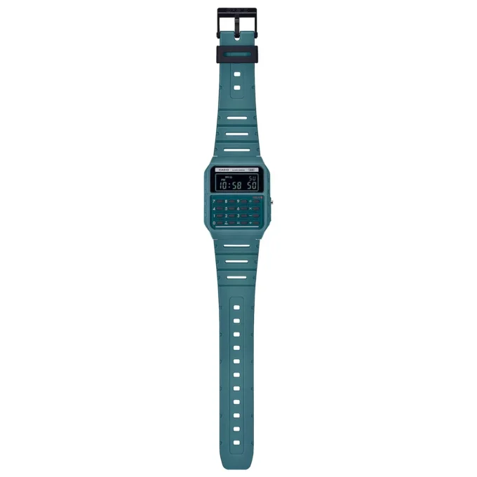 Montre Casio Vintage Homme Digital Multifonction, Résistante à leau, Bracelet Silicone, Affichage LED, Référence CA-53WB-3BDF