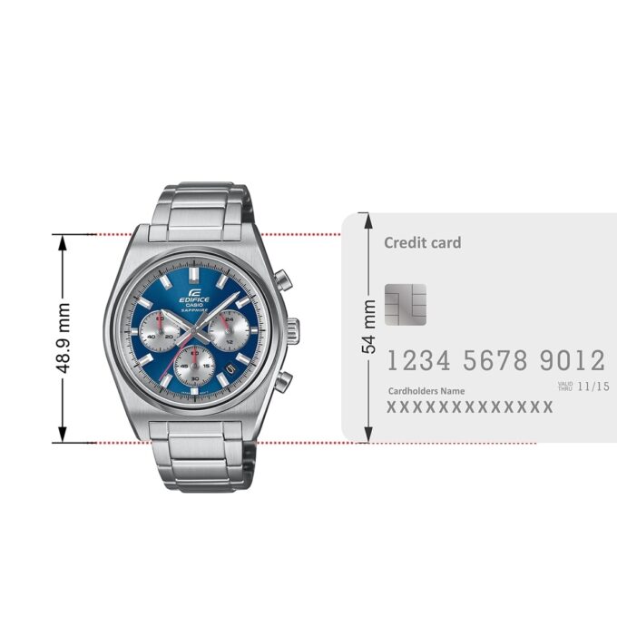 Montre Classique Homme Casio EFB-730D-2AVUDF – Acier Inoxydable, Bracelet Métal, Étanche, Design Élégant – Bleu Argent – Référence EFB-730D-2AVUDF