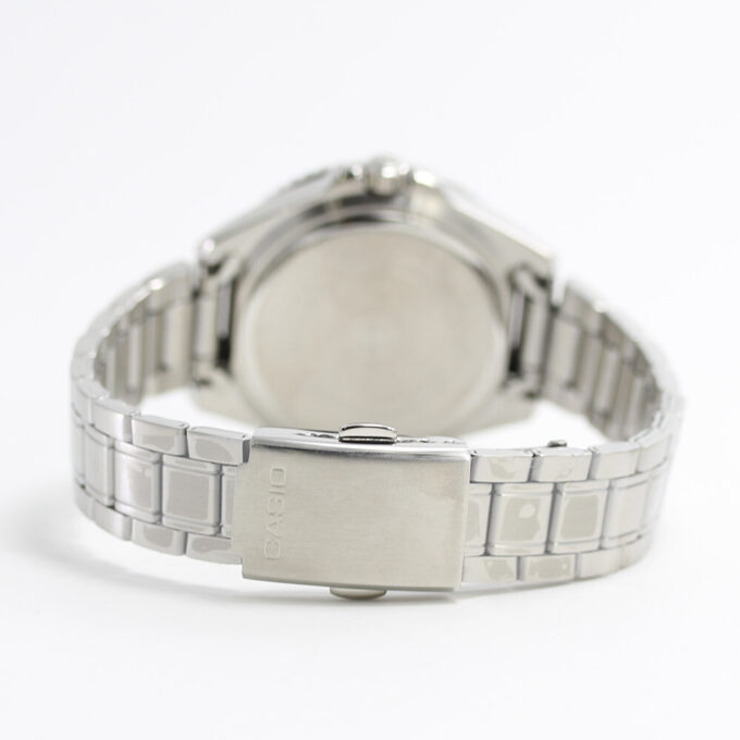 Montre Homme - Casio - Acier inoxydable, lunette anti-retour, étanche 50m, Verre Minéral, Bracelet Acier, 42×38,5×10,4mm, précision ±20s/mois - MDV-10D-4A2VDF