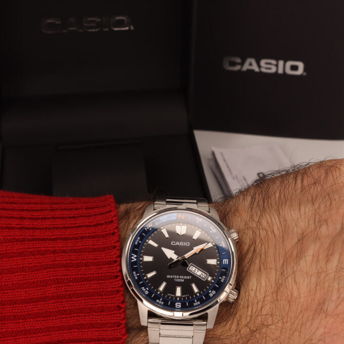 Montre digitale Homme MTD-130D-1A2VDF – Casio – Étanche, Chronographe, Alarme, Acier – Gris – Référence MTD-130D-1A2VDF