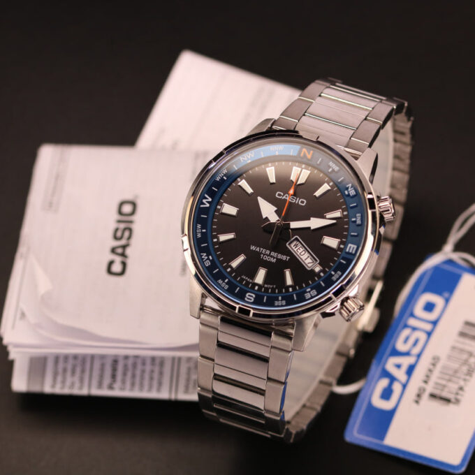 Montre digitale Homme MTD-130D-1A2VDF – Casio – Étanche, Chronographe, Alarme, Acier – Gris – Référence MTD-130D-1A2VDF