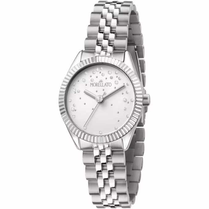Montre Femme MORELLATO Magia – Quartz, Boîtier Laiton Inox 32mm, Bracelet Métal Argent, Verre Minéral, Fermoir Déployant - R0153165507