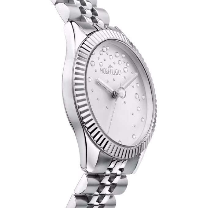 Montre Femme MORELLATO Magia – Quartz, Boîtier Laiton Inox 32mm, Bracelet Métal Argent, Verre Minéral, Fermoir Déployant - R0153165507
