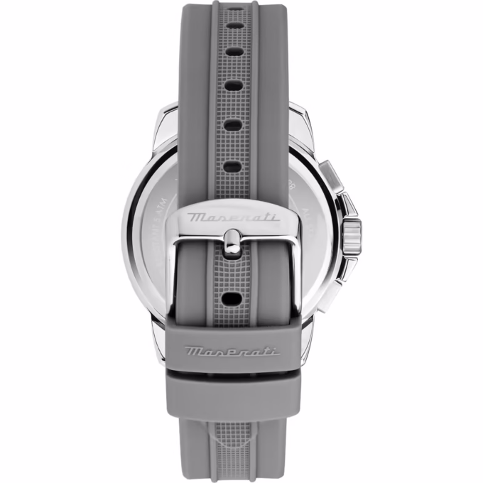 Montre Homme Maserati Successo – Acier & Polyuréthane, 42mm, Verre Minéral, Gris Argent – Étanche 5ATM, Garantie 2 Ans - R8871621043
