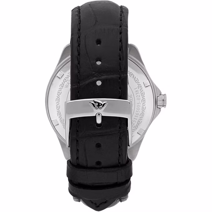 Montre Philip Watch Blaze - Homme - Sport, Acier inoxydable, Bracelet cuir noir, Quartz - Boîtier 46,7 x 41 mm - Noir - R8251165048