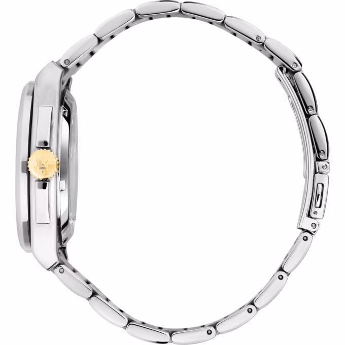 Montre Automatique Maserati - Homme - Étanche 100m, Cadran Noir à Cœur Ouvert, Boîtier Rond 41mm - Acier Inoxydable - Bracelet Argent-Or - R8823152001