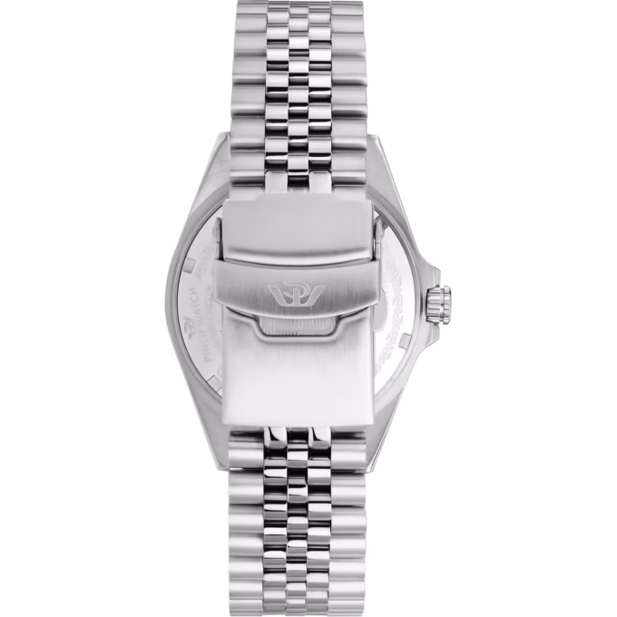 Montre Philip Watch Caribe Sport - Homme - Boîtier 42mm, Étanche 10 ATM, Verre Saphir - Acier Inoxydable - Argent - R8223597113