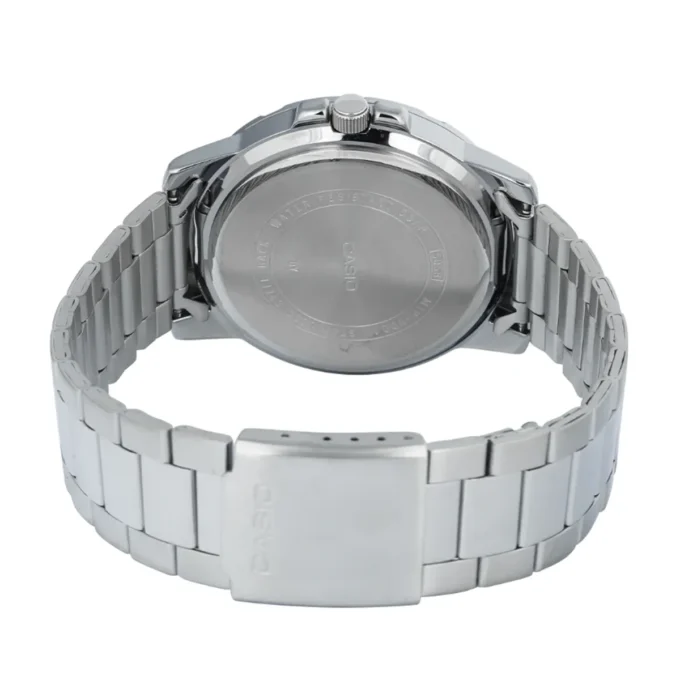 Montre Homme Casio - Acier Inoxydable, Étanche 50m, Dateur, Précision ±20s/mois, Bracelet Métal - Argenté - 49x45x10,3mm - 118g - MTP-VD01D-4BVUDF