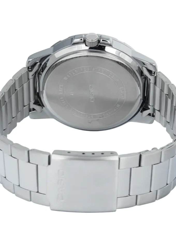 Montre Homme Casio - Acier Inoxydable, Étanche 50m, Dateur, Précision ±20s/mois, Bracelet Métal - Argenté - 49x45x10,3mm - 118g - MTP-VD01D-4BVUDF