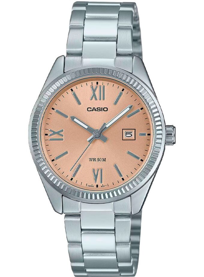 Montre Casio LTP-1302DD-4A2VDF Femme - Bracelet Acier Inoxydable, Résistance 50m, Affichage Analogique, Verre Minéral - Placage Ionique - Rose Gold - LTP-1302DD-4A2VDF
