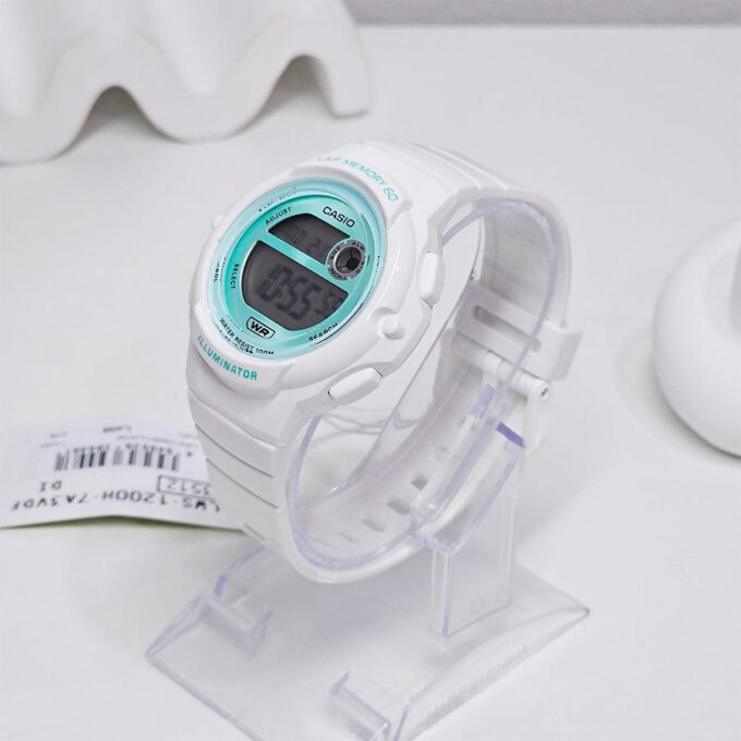 Montre Homme Casio LWS-1200H-7A3VDF - Chronomètre, Double Fuseau Horaire, Résine, Étanche 100m, LED Ambre, Bracelet 125-180mm