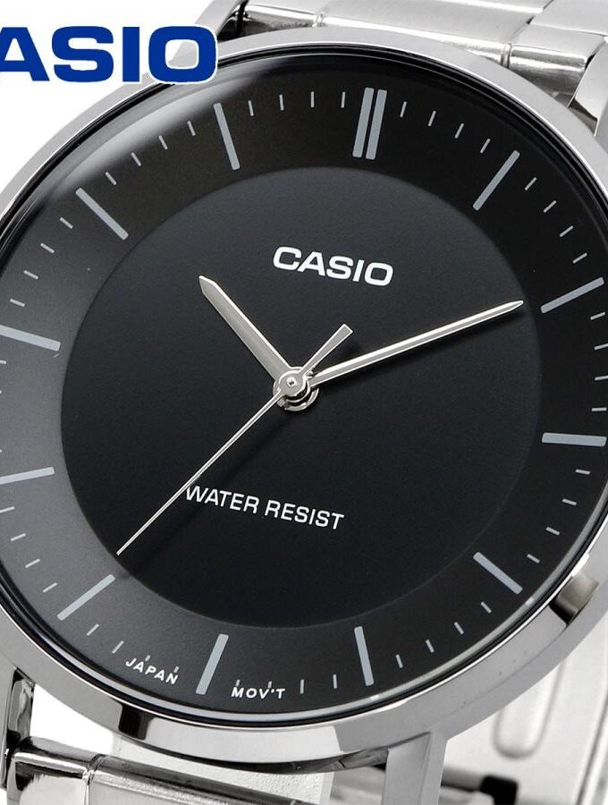 Montre homme Casio MTP-VT04D-1EDF – Acier inoxydable, 46×40 mm, verre minéral, bracelet métal, étanche, autonomie 3 ans, référence MTP-VT04D-1EDF