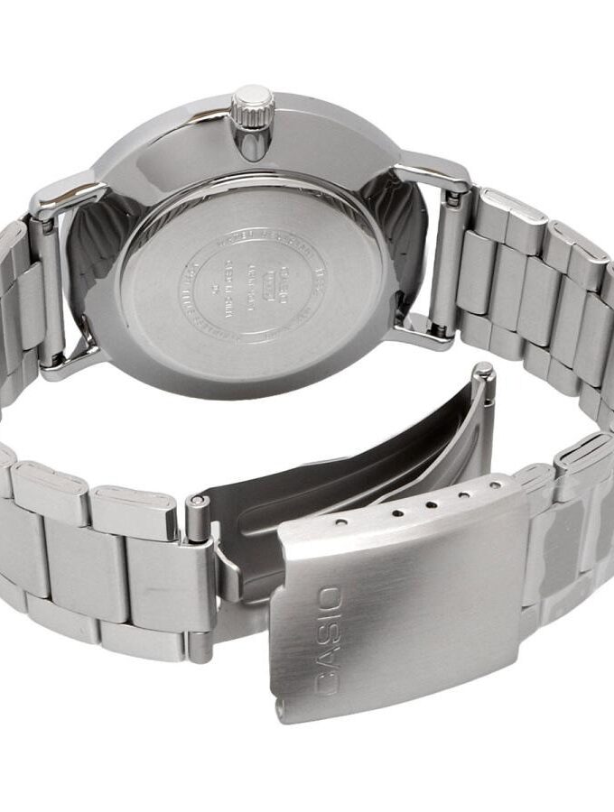 Montre homme Casio MTP-VT04D-1EDF – Acier inoxydable, 46×40 mm, verre minéral, bracelet métal, étanche, autonomie 3 ans, référence MTP-VT04D-1EDF