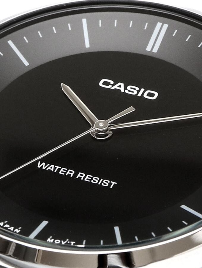 Montre homme Casio MTP-VT04D-1EDF – Acier inoxydable, 46×40 mm, verre minéral, bracelet métal, étanche, autonomie 3 ans, référence MTP-VT04D-1EDF