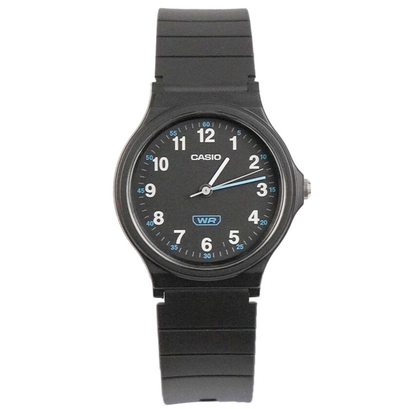 montre casio lq 24b 1bdf femme analogique, Étanche, bracelet résine bio boîtier 36.1 × 31.5 mm résine noir autonomie 3 ans lq 24b 1bdf