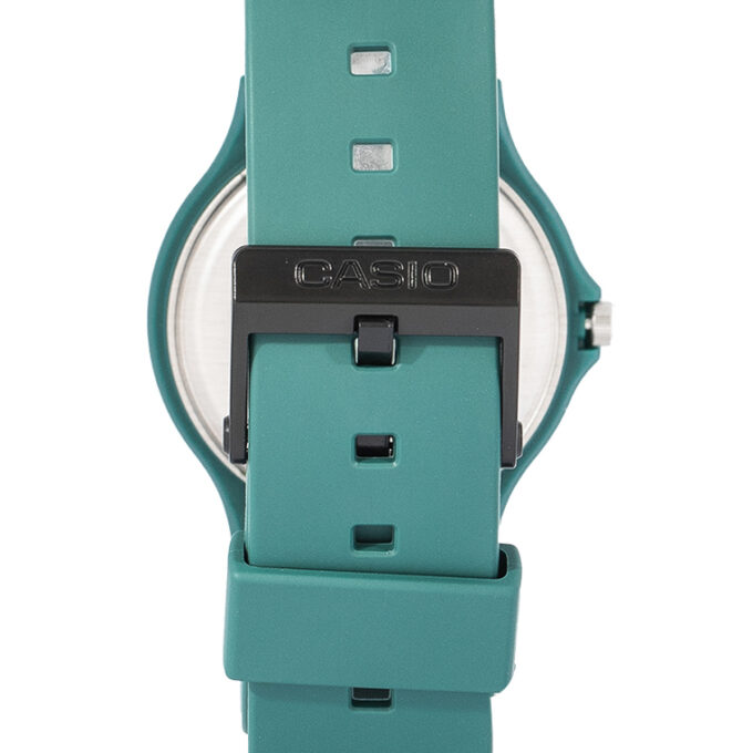 Montre unisexe Casio Collection – Analogique, cadran vert, bracelet résine, étanche, léger – Matière résine – Couleur vert – Référence MQ-24B-3BDF