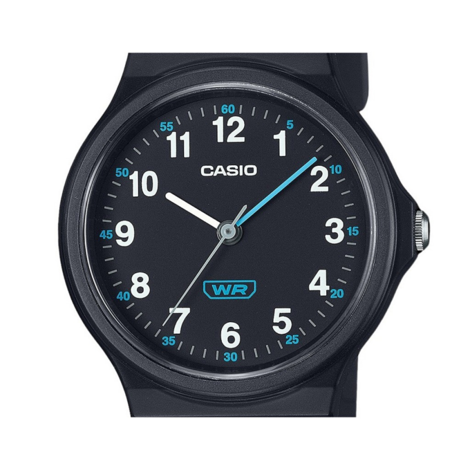 Montre Casio LQ-24B-1BDF - Femme - Analogique, Étanche, Bracelet Résine Bio - Boîtier 36.1 × 31.5 mm - Résine - Noir - Autonomie 3 ans - LQ-24B-1BDF