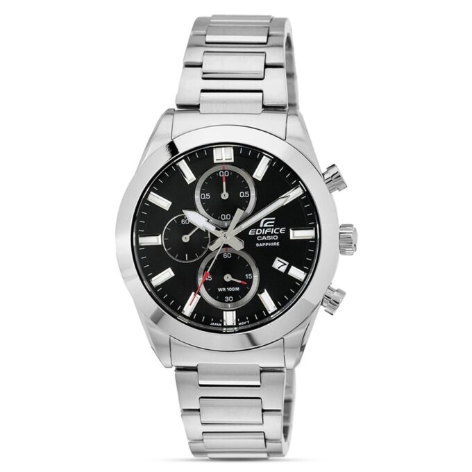 Montre Homme Casio Edifice - Chronographe, Saphir, Étanche 100m, Bracelet Solide Acier inoxydable - EFB-710D-1AVUDF