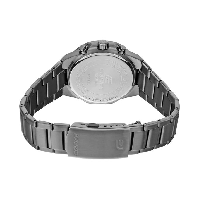 Montre homme chronographe - Casio - Acier inoxydable, étanche 100m, bracelet acier, verre minéral, boîtier noir, affichage date - EFV-640DC-1AVUDF