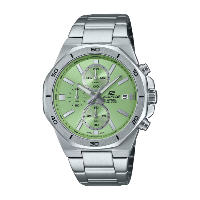 Montre Homme Casio Edifice - Chronographe, Acier Inoxydable, Étanche 100m, Bracelet Acier, Verre Minéral, Bleu, 47mm - EFV-640D-3AVUDF