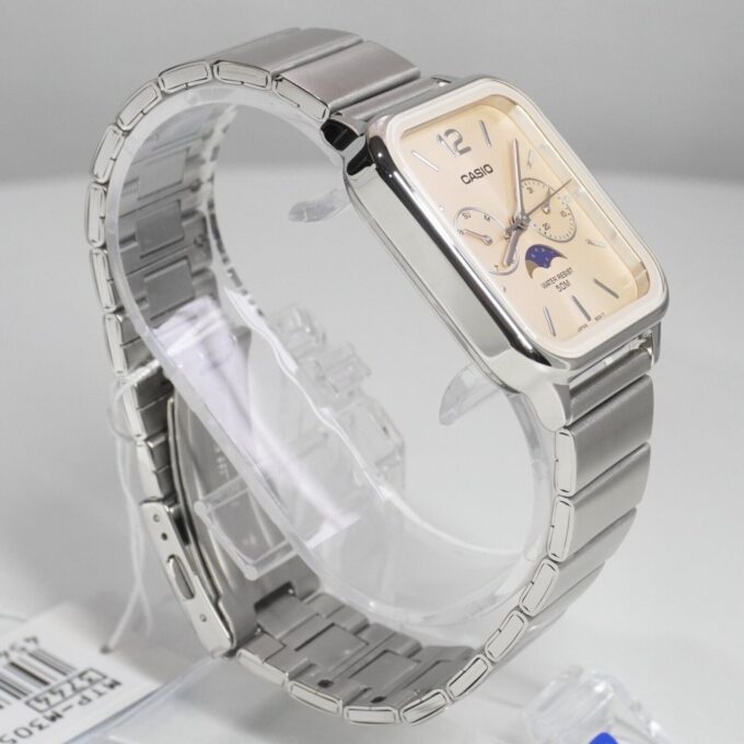 Montre Homme - Casio - Quartz, Phases de lune, Acier inoxydable, Étanche - Argenté - MTP-M305D-9AVDF