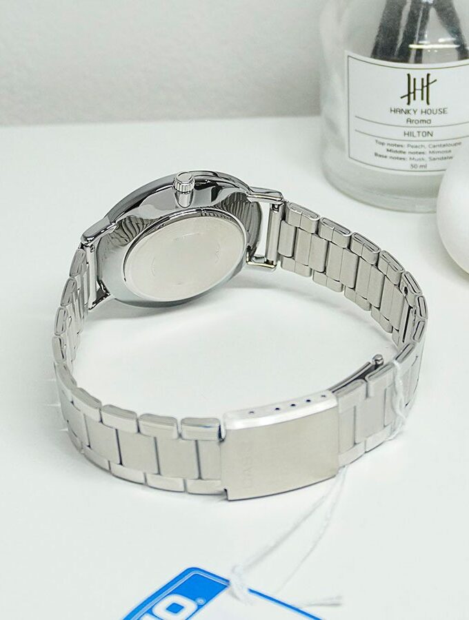 Montre Analogique Casio Pour Homme, Minimaliste, Bracelet en Acier Gris, Cadran Noir Concave, 3 Aiguilles - MTP-VT03D-1BDF