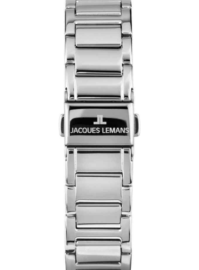 Montre Femme Jacques Lemans - Venise 1-2151L – Acier Inoxydable, Verre Cristal Trempé, 50 Mètres, 38 mm – Argenté/Rose