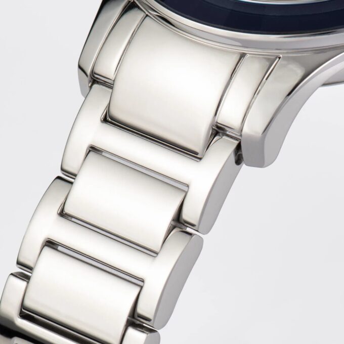 Montre Femme Jacques Lemans - Venise - Habillée, Sport, Chronographe, Quartz, Acier Brossé et Poli, Cadran Nacre Violette Cristaux, Boucle Déployante Acier, Verre Minéral, Étanche 50 Mètre - 1-2151M