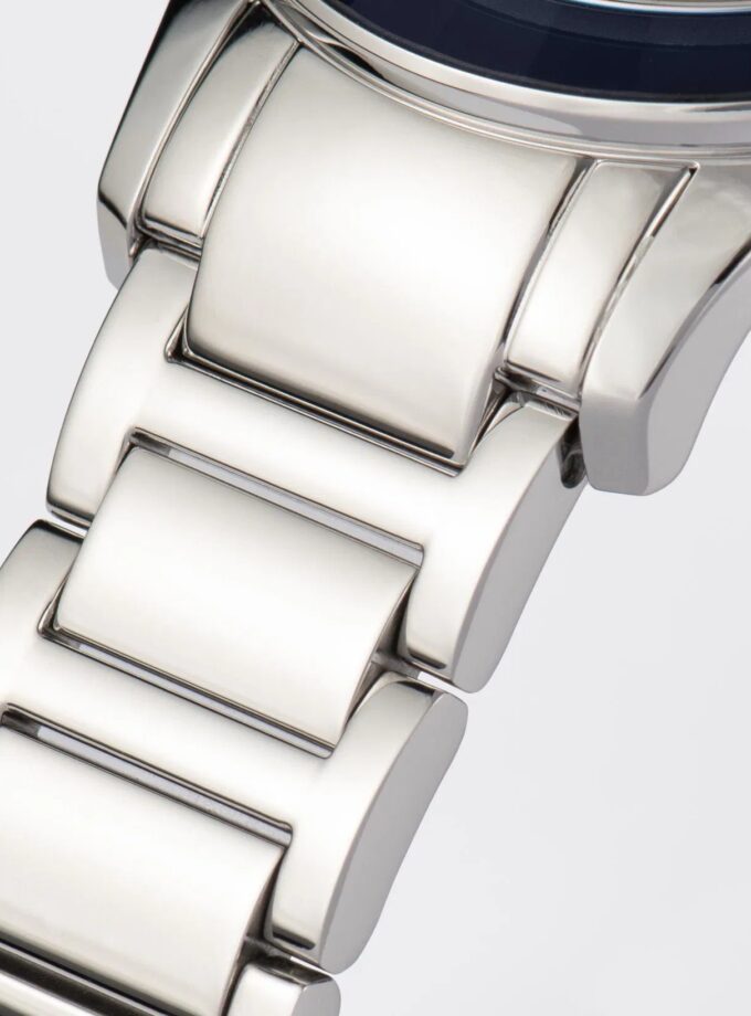 Montre Femme Jacques Lemans - Venise - Habillée, Sport, Chronographe, Quartz, Acier Brossé et Poli, Cadran Nacre Violette Cristaux, Boucle Déployante Acier, Verre Minéral, Étanche 50 Mètre - 1-2151M